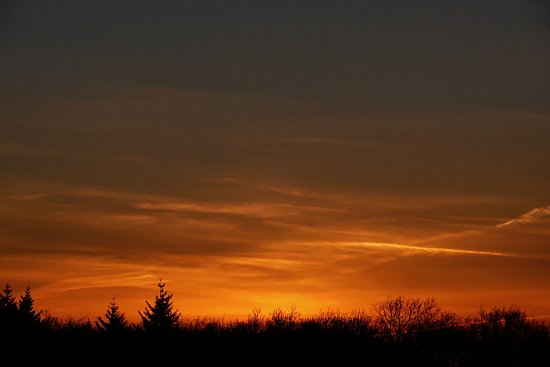 Sonnenuntergang, Euskirchen-Kirchheim, Naherholungsgebiet Steinbachtalsperre