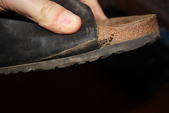 Linker Schuh-rechhte Seite