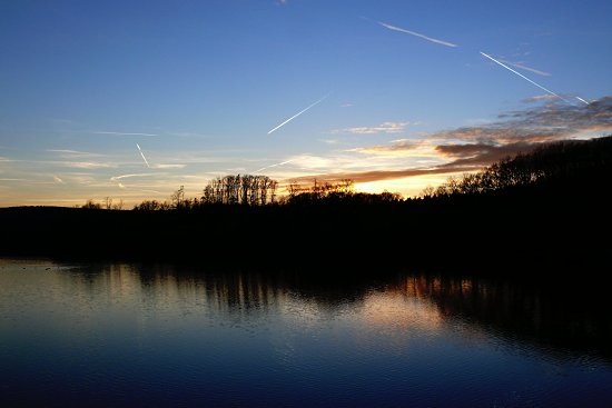 Die Steinbachtalsperre in der D�mmerung