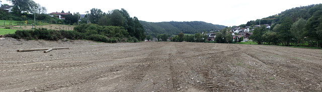 Ehemalige Wiese unterhalb der Stefansbrücke Schuld während der Wiederherstellung