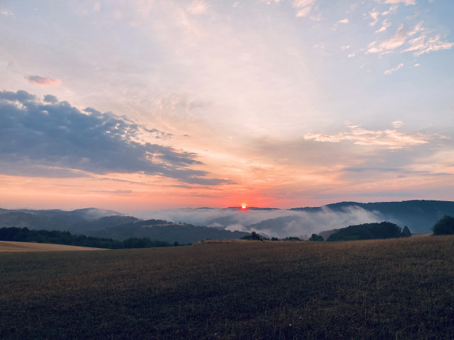 Sonnenaufgang auf der Sierscheider Dümpelhardt Juli 2026