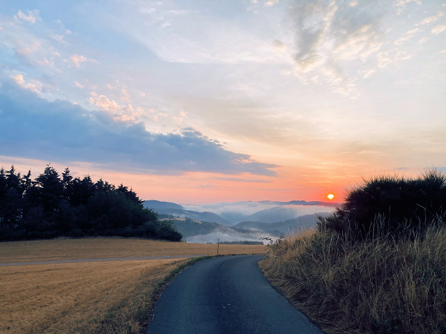 Sonnenaufgang auf der Sierscheider Dümpelhardt Juli 2026